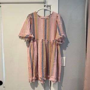 Show Me Your Mumu multi color stripe mini dress